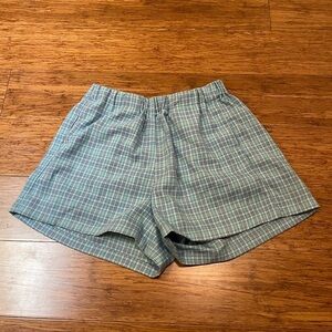 Brandy Melville Blue and White Shorts w/ pockets elastic waist. Small